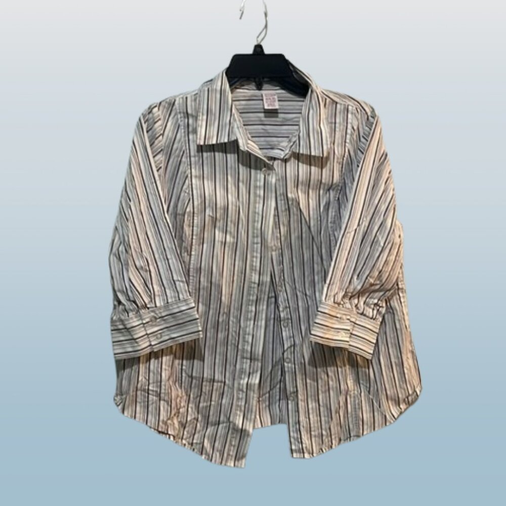 Bobbie Brooks Women's Half Sleeve button down Size 1X(16-18)